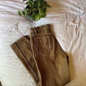 VINTAGE Jordache Jeans 25W Light Brown Color 29” Inseam 100% Cotton
